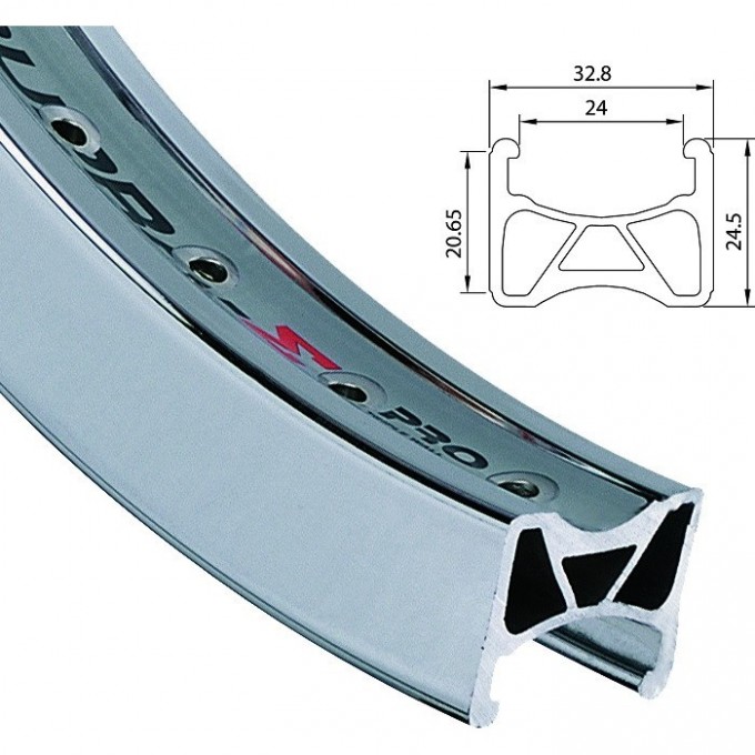 Обод 20" Supra E(Sigma) Alexrims 48H двойной усиленный, серебристый 330026