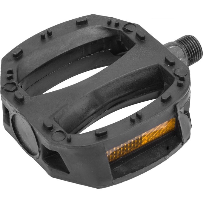 Педали FP-650 Feimin ось 9/16" со светоотражателями, пластиковые чёрные 360151