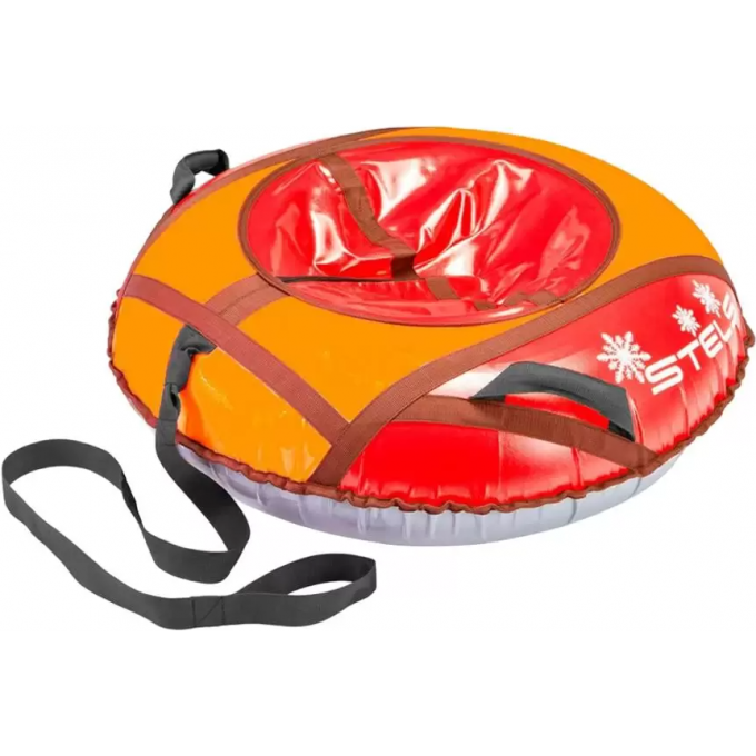 Санки надувные (тюбинг) STELS 110 см тент с камерой, красный/оранжевый 2007000053997
