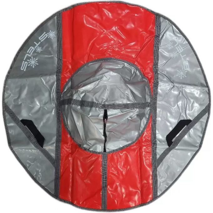 Санки надувные (тюбинг) STELS 125 см, усиленные тент без камеры СН050.125, серый/красный+серый 2007000052310