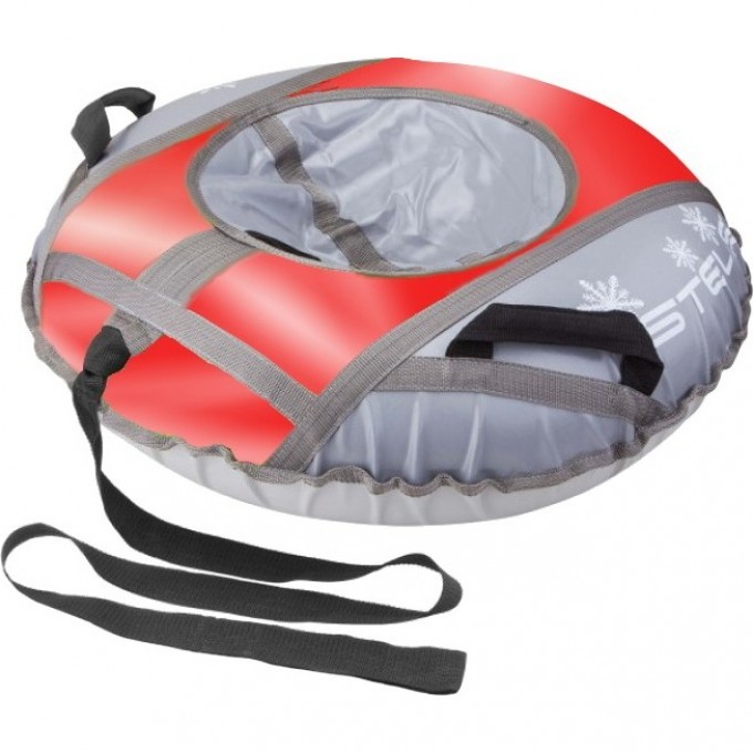 Санки надувные (тюбинг) STELS 90 см, тент без камеры, серый/красный 2001000256266