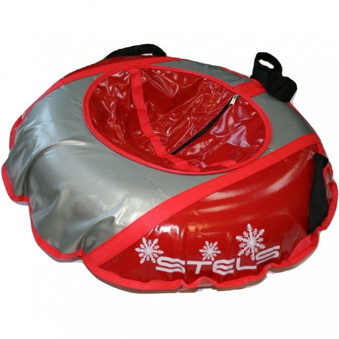 Санки надувные (тюбинг) STELS 90 см, тент без камеры СН040.090, красный/серый 2007000053805
