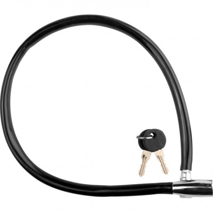Трос-замок 86302, 10х650 мм, чёрно-серебристый 540009