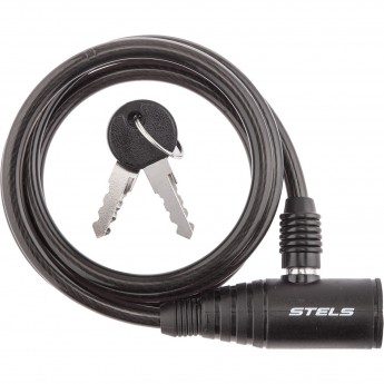 Трос-замок STELS 87107, 8x1200 мм, черный Трос-замок STELS 87107, 8x1200 мм, черный