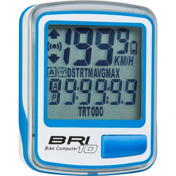 Велокомпьютер STELS BRI-10 бело-синий 060050